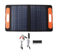 Panneau solaire camping car kit 60W 18V pliable, monocristallin, double USB, Type - C et DC, poignée de transport et support ajustable - recharge rapide multi - appareils pour camp