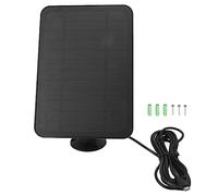Panneau solaire chargeur étanche pour caméra avec support réglable 360 degrés IP65 pour Ring Blink Surveillance extérieure (Noire)