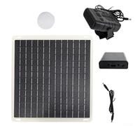 Panneau solaire chauffant 10 W 12 V, chauffage d'appoint portable avec boîtier à piles et sortie USB pour serre, abri de jardin, maison pour animaux domestiques, camping, camping-car, chauffage