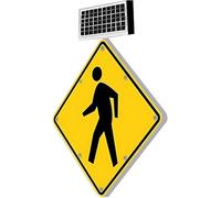 Panneau solaire clignotant pour passage de piétons avec LED et matériau réfléchissant pour la sécurité routière