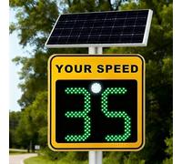 Panneau solaire d'affichage radar pour la sécurité routière et l'application des limitations de vitesse
