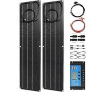 Panneau solaire de 200 W, module photovoltaïque monocristallin à haute efficacité à 25 % avec technologie demi-coupe pour toit de camping-car, caravane, cabine, ferme et applications hors réseau