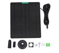 Panneau solaire de caméra extérieure, panneau solaire de caméra de sécurité monocristallin 10W avec kit de montage Chargeur solaire ajustement pour la caméra en anneau (Black)
