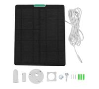 Panneau solaire de caméra extérieure, panneau solaire de caméra de sécurité monocristallin 10W avec kit de montage Chargeur solaire ajustement pour la caméra en anneau (White)