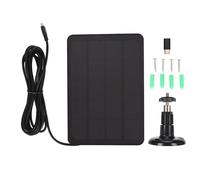 Panneau solaire de caméra, IP65, étanche, chargeur de caméra, 5 V, 4 W, haute efficacité, pour micro-USB-C, noir