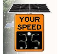 Panneau solaire de limitation de vitesse, affichage LED, mesure de la vitesse jusqu'à 300 m, limitation de vitesse réglable, dispositif de sécurité d'avertissement routier, résistant aux intempéries