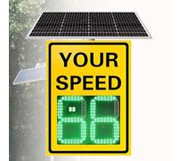 Panneau solaire de limitation de vitesse, affichage LED, mesure de la vitesse jusqu'à 300 m, limitation de vitesse réglable, dispositif de sécurité d'avertissement routier, résistant aux intempéries