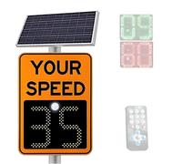 Panneau solaire de limitation de vitesse avec affichage à 2 chiffres, étanche IP65 pour signalisation de sécurité routière et rue