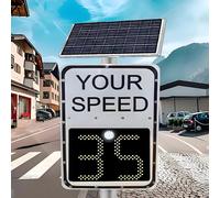 Panneau solaire de limitation de vitesse avec affichage LED, panneau de rétroaction radar de circulation pour autoroutes et routes, panneau numérique de sensibilisation à la vitesse pour la sécurité