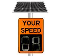 Panneau solaire de limitation de vitesse, panneau d'avertissement LED pour signalisation de la circulation, haute luminosité et affichage de la vitesse réfléchissant pour la sécurité routière