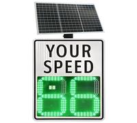 Panneau solaire de limitation de vitesse, panneau d'avertissement LED pour signalisation de la circulation, haute luminosité et affichage de la vitesse réfléchissant pour la sécurité routière