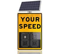 Panneau solaire de limitation de vitesse, panneau d'avertissement LED pour signalisation de la circulation, haute luminosité et affichage de la vitesse réfléchissant pour la sécurité routière