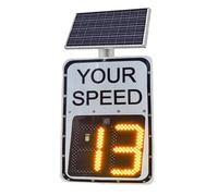 Panneau solaire de limite de vitesse avec détection de radar, double affichage LED numérique pour une meilleure sécurité routière, haute luminosité réfléchissante pour plus de visibilité