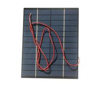 Panneau solaire de remplacement en silicone polycristallin avec fil de fer 6 V/12 V 5,2 W/5 W