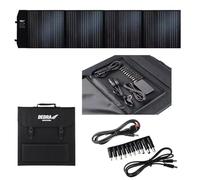 Panneau solaire DEDRA 100 W - Panneau solaire mobile - Puissance 100 W - Quatre cellules solaires monocristallines - Utile pour les excursions en plein air ou le camping - Facile à transporter - LED