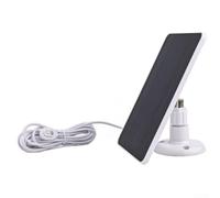 Panneau solaire d'extérieur 4 W pour système Arlo Security - Chargeur haute efficacité pour Pro 4 Ultra 2 Pro 3-5 V rechargeable pour solution de batterie avec fil pour surveillance de jardin (blanc)