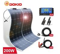 Panneau Solaire - Dokio - 200W - Semiflexible - Monocristallin - 18V/16V