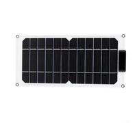 Panneau solaire efficace de 10 W avec deux ports de charge USB pour les amateurs de plein air nécessitant une alimentation fiable loin de l'infrastructure électrique (blanc)
