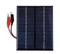 Panneau solaire en silicium polycristallin 2W 12V avec pinces DIY Énergie portable pour camping Lampadaire Jardin Lampe Ventilateur Pompe Économie d Haute efficacité de conversion