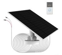 Panneau solaire en silicone monocristallin 6 W pour sonnette Ring Doorbell IP66 résistant aux intempéries Double port de charge pour chargeur d'alimentation extérieur