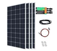 Panneau Solaire En Verre 800W, Panneau Photovoltaïque, Système Solaire, Balcon, Maison For Prise, Micro-onduleur Sur Réseau, Système Photovoltaïque Conversion Efficace(800w plug and play)