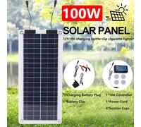 Panneau solaire extérieur étanche, chargeur d'entretien, mainteneur de batterie solaire, panneau polycristallin pour touristes, cellule solaire portable USB, 100W without controller