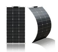 Panneau Solaire Flexible 100W Monocristallin Module Solaire Panneaux Solaires conviennent aux chargeurs extérieurs camping cars bateaux