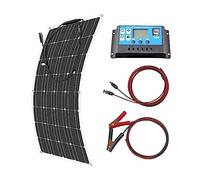 Panneau solaire Flexible 12V 600W 100W 200W 300W 400W 500W meilleur panneau monocristallin étanche pliable for bateau RV Haute Efficacité Stable(100w Solar Kit)