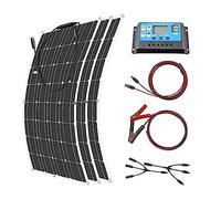 Panneau solaire Flexible 12V 600W 100W 200W 300W 400W 500W meilleur panneau monocristallin étanche pliable for bateau RV Haute Efficacité Stable(300w Solar Kit)
