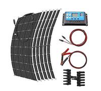 Panneau solaire Flexible 12V 600W 100W 200W 300W 400W 500W meilleur panneau solaire monocristallin étanche pliable for bateau RV Conversion Efficace(600w Solar Kit)