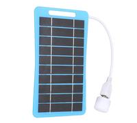 Panneau Solaire Flexible 5 W 5 V, Panneau Solaire USB Polyvalent 6,5 X 3,5 Pouces pour Tablette de Téléphone Portable, Panneau Solaire avec Poignée Lumineuse Bleu Chargeur de
