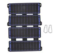 Panneau solaire flexible en silicium monocristallin 14W avec 2 sorties USB pour les téléphones mobiles voitures RV navires de rue solaire extérieur (Bleu)