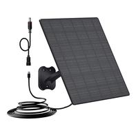 Panneau solaire for caméra extérieure, 10 W, avec port micro USB-C, étanche IP66, réglable, montage mural