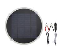 Panneau Solaire Kit Camping Car Monocristallin Rond Mini 20W 12V - Haute Conversion, Portable et Durable, Recharge Batterie Voiture