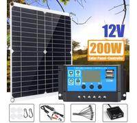 panneau solaire kit complet 200w 12V Flexible solar cell haute efficacité - 60A contrôleur Multicolore KIT PHOTOVOLTAIQUE