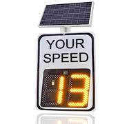 Panneau solaire LED radar indicateur de limite de vitesse clignotant pour la sécurité routière des quartiers