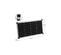 Revolt Panneau solaire mobile 60 W avec cellules solaires monocristallines - argenté