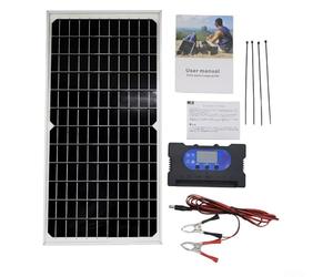 Panneau solaire monocristallin 17 W sortie 5 V 12 V 18 V pour applications de contrôleur de batterie, construit avec façade étanche pour une durabilité extérieure (40 A)