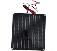 Panneau solaire monocristallin 20 W 12 V pour utilisation hors réseau, bateau et cabine - Protection contre les surcharges intégrée, indicateur d'état de charge, 32 x 30 cm Com