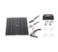 Panneau Solaire Monocristallin 25 W, Charge D’Urgence Portable 18 V | Résistant aux Intempéries, pour Camping et Randonnée, Compatible Banque D’énergie et Appareils USB