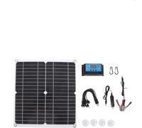 Panneau solaire monocristallin 30 W 12 V - Panneau solaire PV avec régulateur de charge solaire 10 A - IP65 - Étanche - Pour caravane, camping-car, bateau