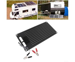 Panneau solaire monocristallin 40 W portable avec Hle | Revêtement époxy étanche IP65 pour camping-car, maison, serre, maison pour animaux domestiques, camping en plein air, alimentation hors réseau