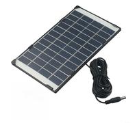 Panneau solaire monocristallin 6 W 12 V pour caméras de sécurité extérieures, lumières de jardin et ventilateurs portables - Compact 210 x 135 mm