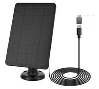 Panneau solaire monocristallin haute efficacité 4 W avec câble USB de type C vers mini pour caméras de sécurité et électronique à faible consommation en extérieur Alimentation stable 5 V Finition