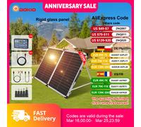 Panneau solaire monocristallin pliable en verre DOKIO 100W/160W/200W 18V, étanche, avec kit contrôleur 12V, provenant de Chine 100w