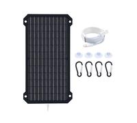 Panneau Solaire Monocristallin Portable de 15 W avec Sortie USB-C, Chargeur D'Extérieur, Batterie Externe pour le Camping, Téléphones, Tablettes,