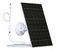 Panneau solaire monocristallin pour caméras Eufy, sortie USB-C 5 V avec câble de 2,2 m, chargeur extérieur étanche IP65 avec support à 360° pour eufyCam 3/2C Pro/S330