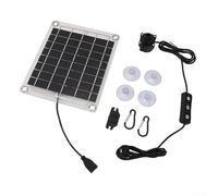 Panneau solaire monocristallin réglable 10 W avec débit pour fontaine étang interrupteur baignoire jardin irrigation extérieur