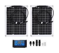 Panneau solaire monocristallin souple 30W 12V avec régulateur 50A - haute efficacité, résistant et waterproof, idéal camping, bateau, camping - car