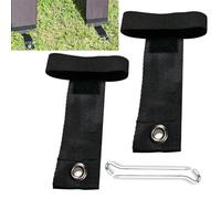 Panneau solaire, montage sur piquet - Piquet en métal de 17,78 cm, sangle de fixation résistante, support robuste, support de module d'extérieur portable et stable, protection contre le vent, empêche